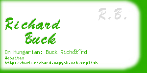 richard buck business card